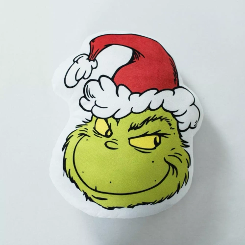 Възглавница Grinch Jerry Fabrics 36x29 бяла зелена мека играчка