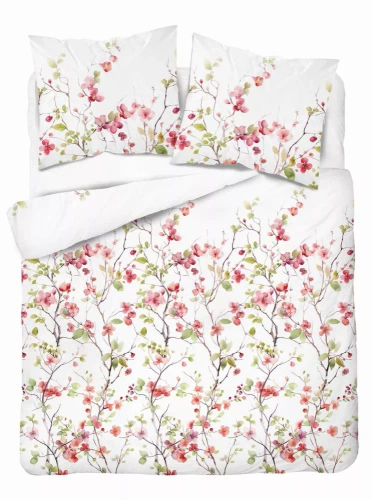 5490 A Detexpol Satin Stories сатенено спално бельо бяло | 100% памук, сатенирана тъкан, цип, подаръчна опаковка