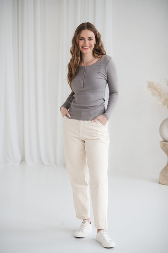 Блуза за бременни и кърмене Tummy Milk&Love вискоза gray