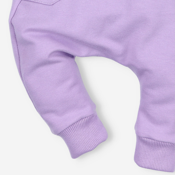 ABN-4517/LIL Спортни панталони Nini от органичен памук с джоб лилак