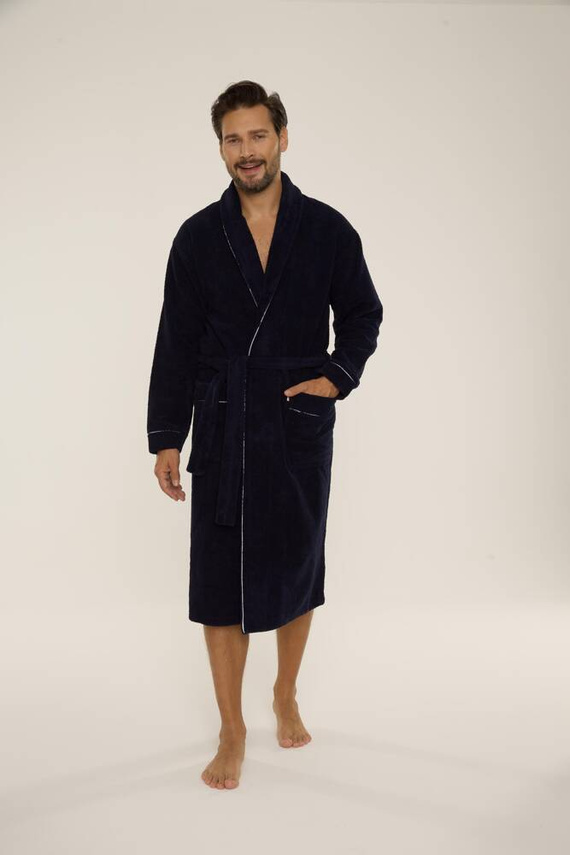 735 Manuele мъжки халат De Lafense - тъмносин