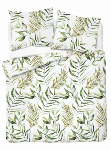 5030 A Спално бельо от микрофибър Detexpol листа пудра зелено