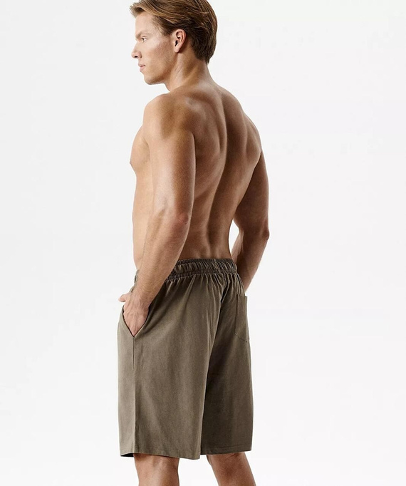 NMB-039 Мъжки пижамни къси панталони 100% памук Peach