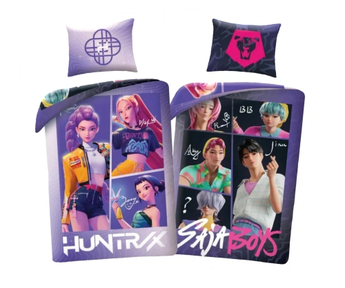 Спален комплект K-POP Demon Hunters Halantex 140x200 микрофибър + 70x90