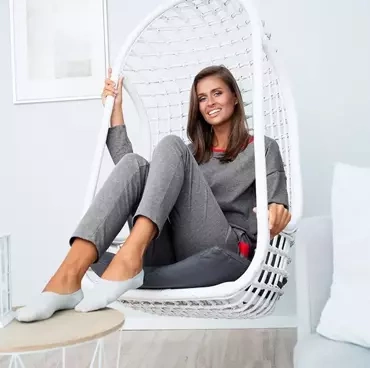 Акцент Дължина на дамската пижама. ръкав, дължина. панталони Italian Fashion - тъмен меланж 