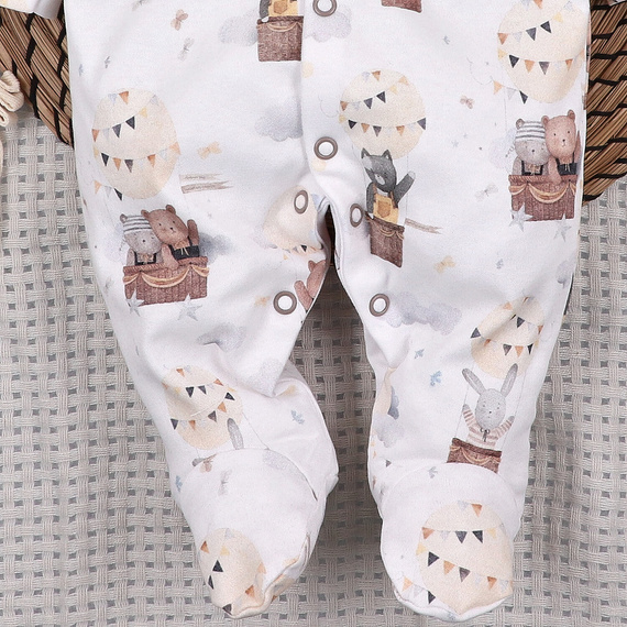 Бебешки гащеризон Balloon Friends Nini 100% органичен памук – за новородени