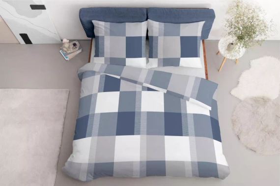 5038 A Спално бельо от микрофибър Detexpol синьо