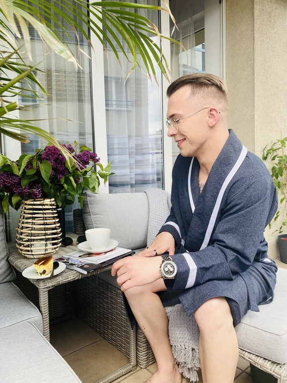 564 Мъжки халат Bruno De Lafense - графит