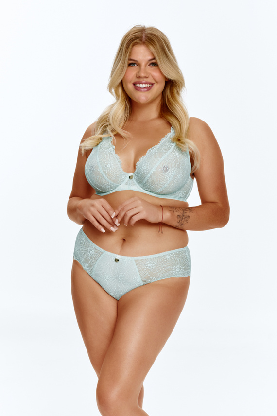 Сутиен Soft Lupoline 2675 мента с дантела и банели Soft