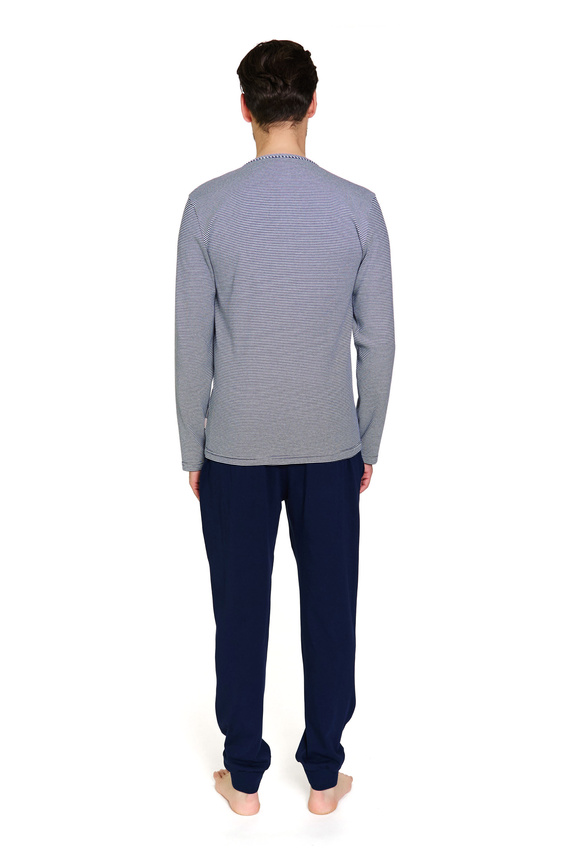 Doctor Nap 7353 – Мъжка памучна пижама с копчета | Полско производство - къпина