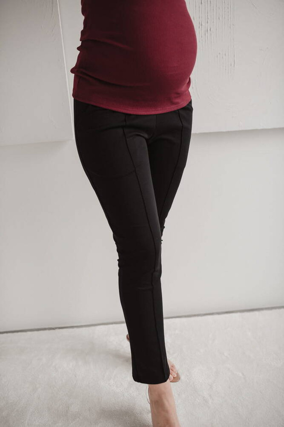 Класически панталон за бременни GraceFit Mama Milk&Love, черен