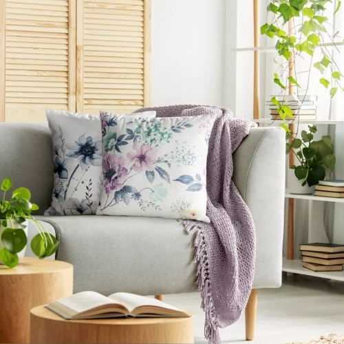 Декоративна калъфка 45x45 Mink Eurofirany велур цветя