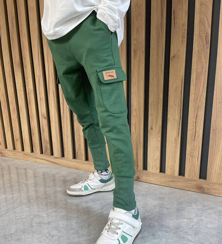 KAR-0042/ZIE Карго спортен панталон за момче Lagarto Verde зелен