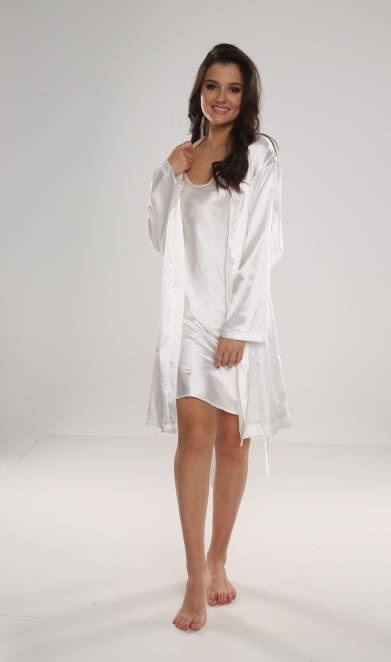 797 Класически дамски халат Forex - перла