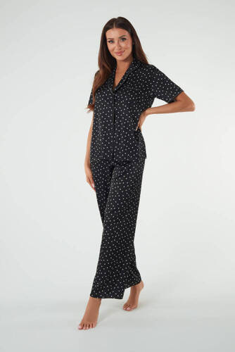 Ria Дамска пижама с къс ръкав и дълъг панталон Италианска мода - принт