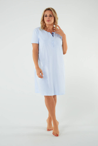 Дамска нощница и рокля за кърмене Италианска мода - синя 