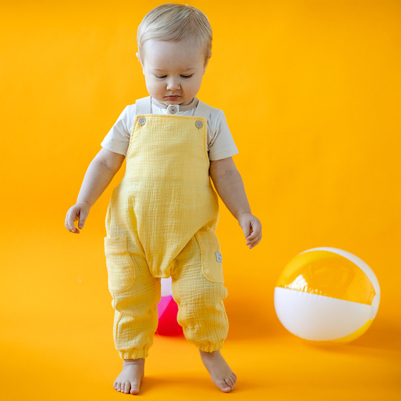 Бебешки гащеризон Elephant Eevi - жълт