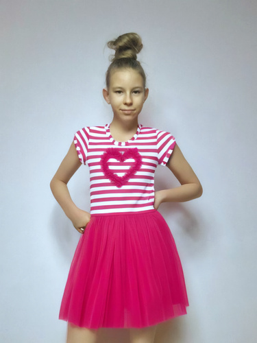 Рокля с къс ръкав Gracja Bambarillo, розова