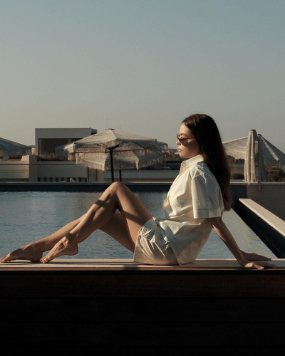 Дамска пижама Sensis Ophelia лимонена – 100% памук, лятна