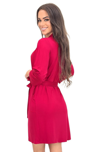 Дамски халат Sonia Donna с дантела , вискоза, ръкав 7/8, с колан