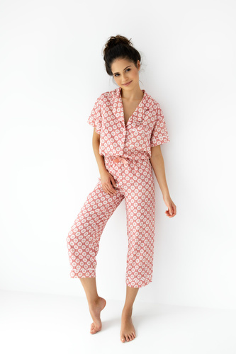 Дамска пижама с цип Sensis Sofija - розова