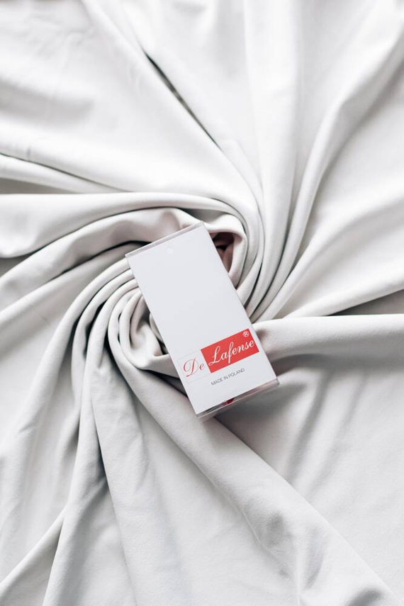 221 Шифонена жартиера De Lafense - червена