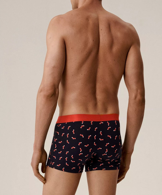 2GMH-027/25 Тъмносини боксерки Atlantic – мъжки памучни боксерки в коледна кутия