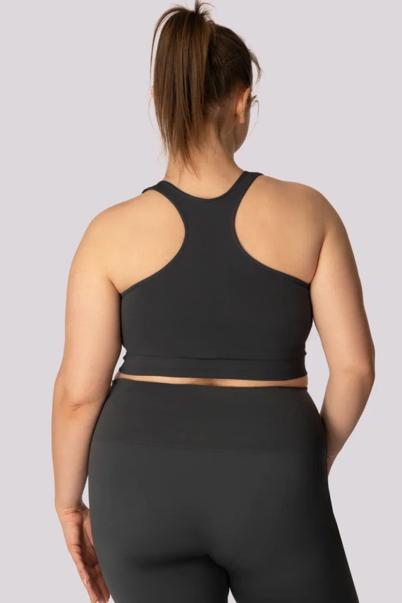 Базово горнище спортен сутиен Мона сиво