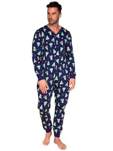 196/284 Christmas Tree 2 Мъжки гащеризон Cornette, тъмносин