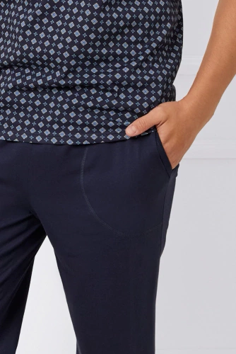 Gerard Мъжка пижама с къс ръкав, 3/4 панталон Италианска мода - принт/зелено