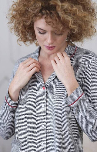 410 Дамска пижама с цип Cana - графит