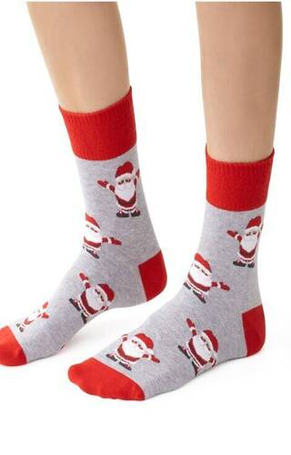 АРТ.136 Дамски коледни чорапи Steven - 109 сиви