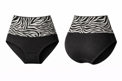 Mitex IGA WILD оформящи бикини с висока талия, изглаждащи корема wild black