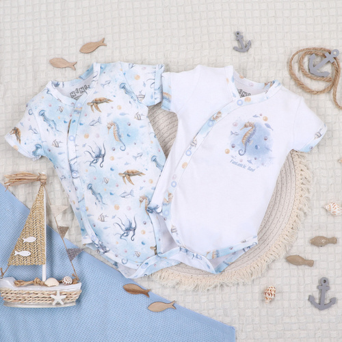 ABN-5444 Боди с къс ръкав Sea Of Joy Nini – органичен памук, за бебета