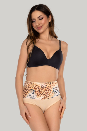 Mitex IGA WILD оформящи бикини с висока талия, изглаждащи корема wild black