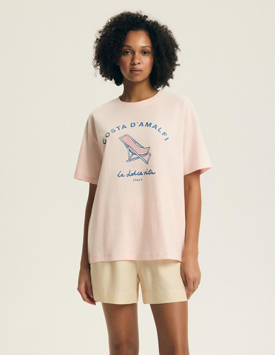 Лятна дамска пижама 44479 Edris памук и вискоза