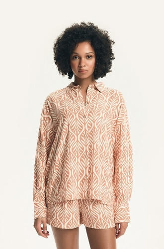 Дамска пижама Henderson 43664 Denise – Вискоза, дълъг ръкав, оригинален дизайн, къси панталони