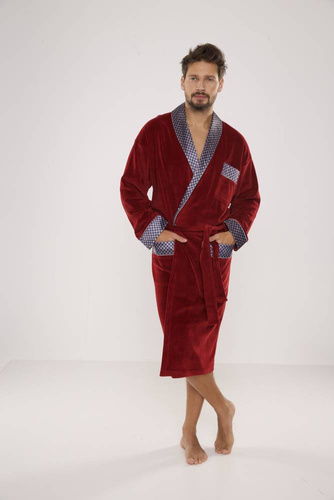 773 Мъжки форекс халат за баня Bonjour - бордо