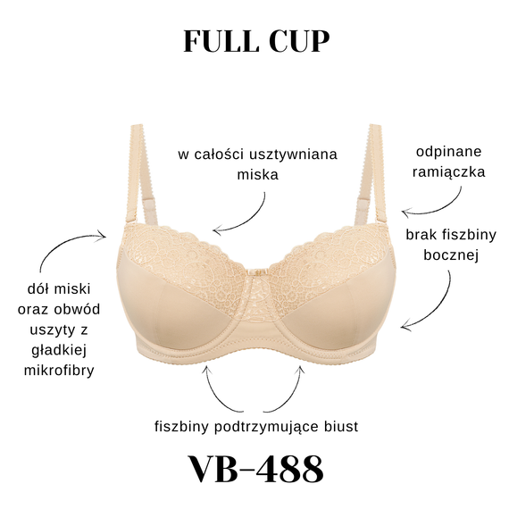 Сутиен full cup Vena VB-488 мек удобен стабилна поддръжка