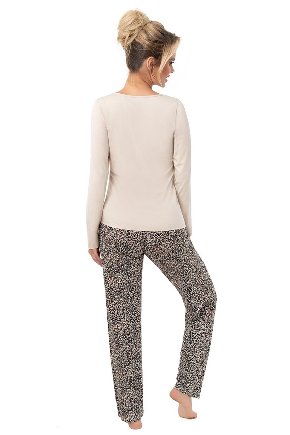 Дълга дамска пижама Donna Omari - дълги ръкави, вискоза, елегантност и комфорт