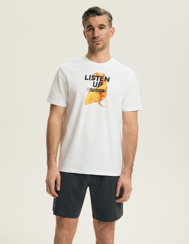 Мъжка памучна пижама Henderson 44504 Bait бяла удобен комплект