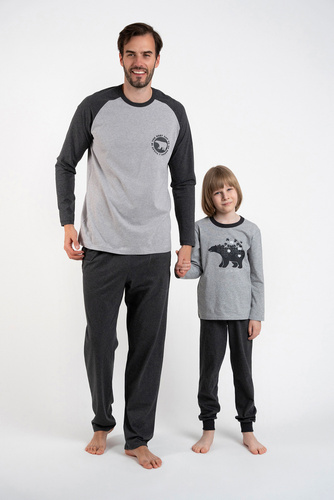 Morten Пижама за момчета Италианска мода melange/c.меланж 