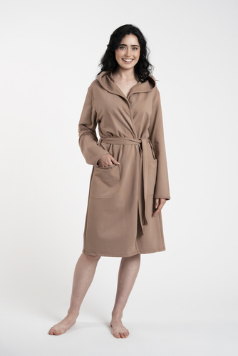 Karina Дамски халат Италианска мода - камила