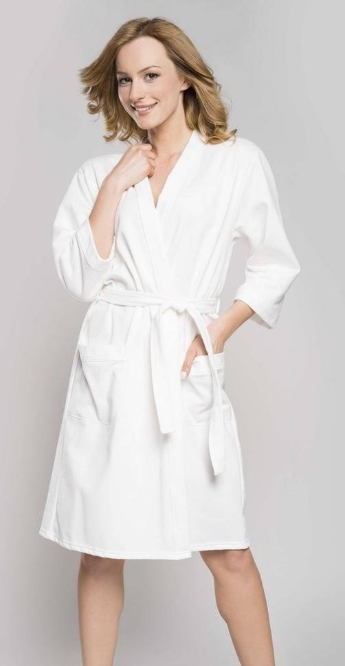 Kalia Дамски халат с 3/4 ръкав Италианска мода - розов