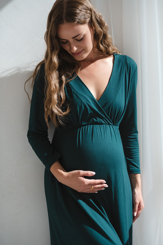 Бамбукова нощница за бременни и кърмене Star Light – удобство, елегантност, подходяща за родилния дом