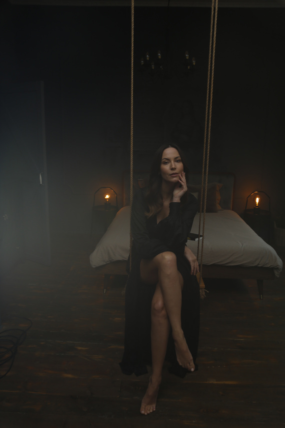 86664 Халат пеньоар Imperia Seagull - черен