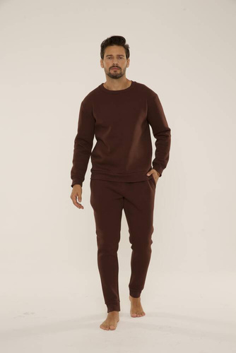 813 Indigo Мъжки спортен костюм от De Lafense - шоколад