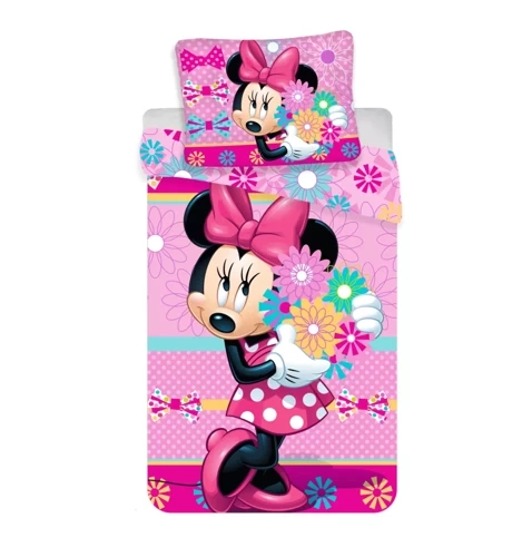 Детско памучно спално бельо Minnie Mouse от Jerry Fabrics, розово
