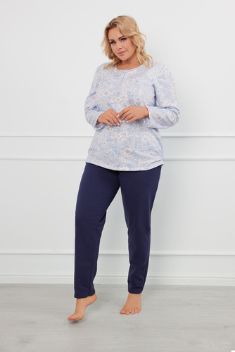 Jowita Дамска пижама с дълъг ръкав и дълъг панталон Италианска мода