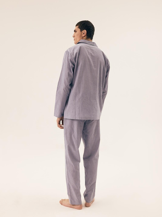 43035 Мъжка пижама с микрофон Henderson - синя